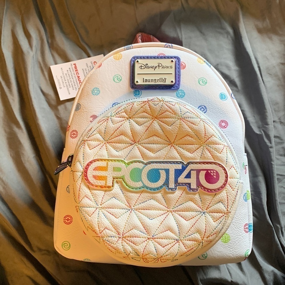NWT Disney Parks Loungefly Epcot 40th Anniversary Mini Backpack